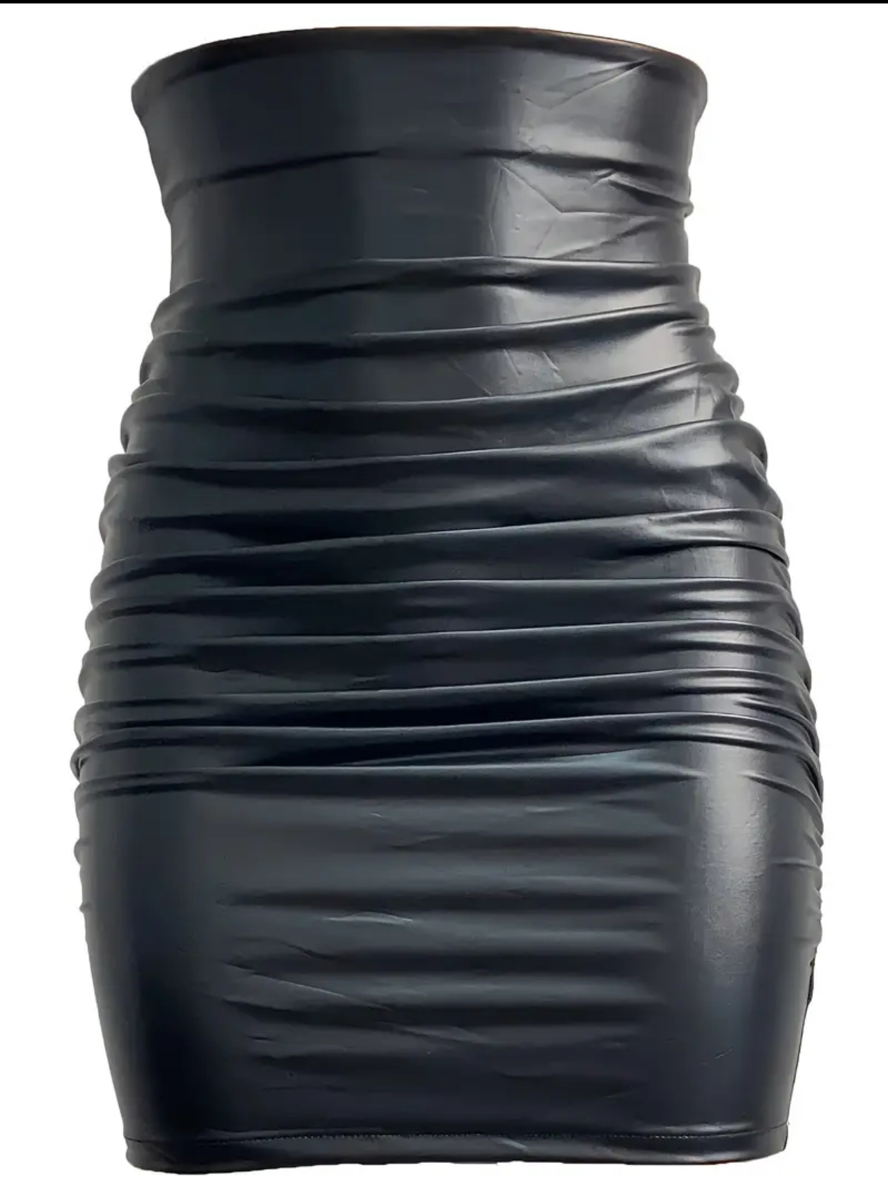 Faux Leather Scrunch Skirt