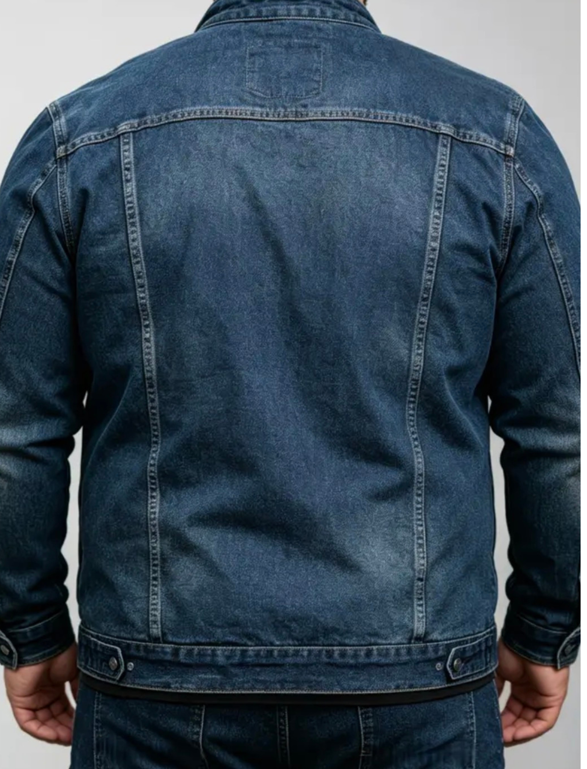 Big and Tall Denim Moto Jacket