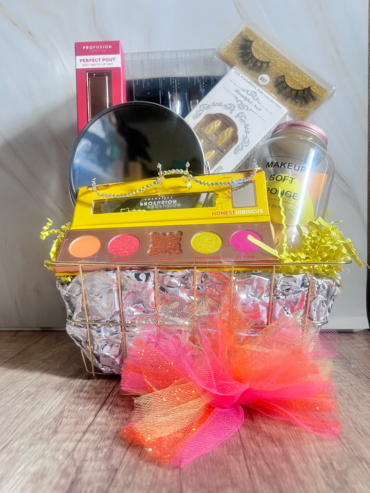 Sunshine Makeup Lover Gift Basket