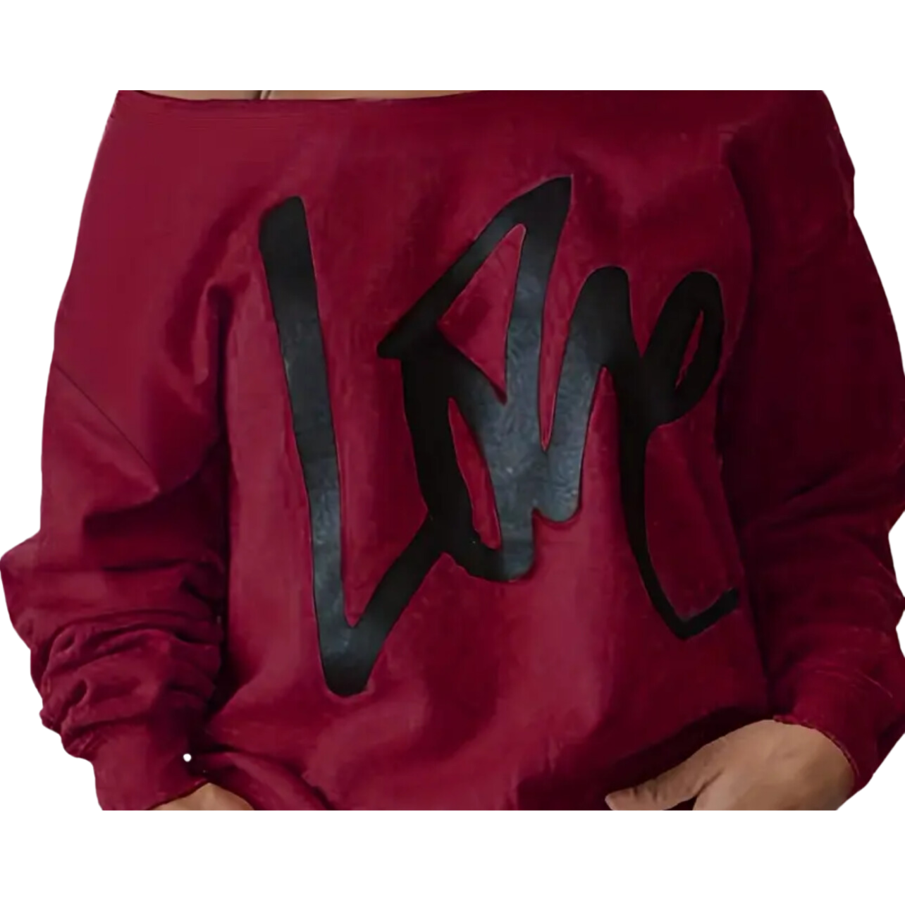 With Love Off the Shoulder Sweatshirt