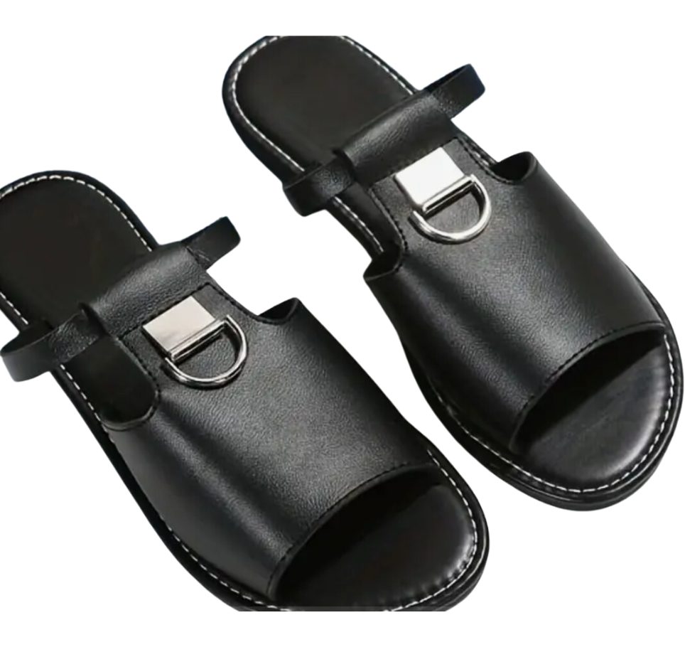 Solid Color Slide Sandals