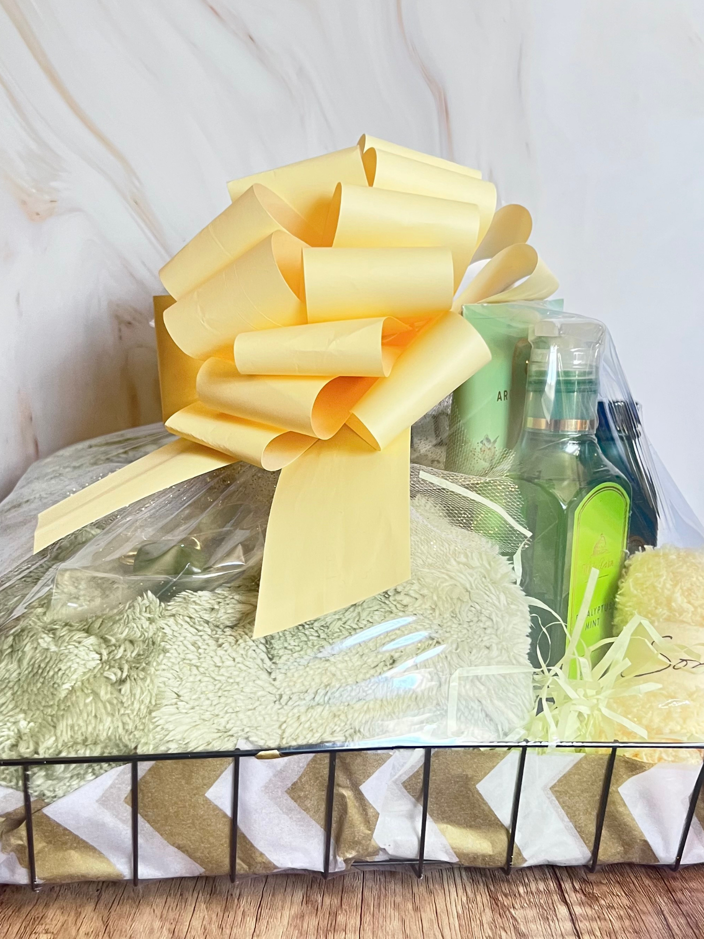 Cozy Mint Gift Basket