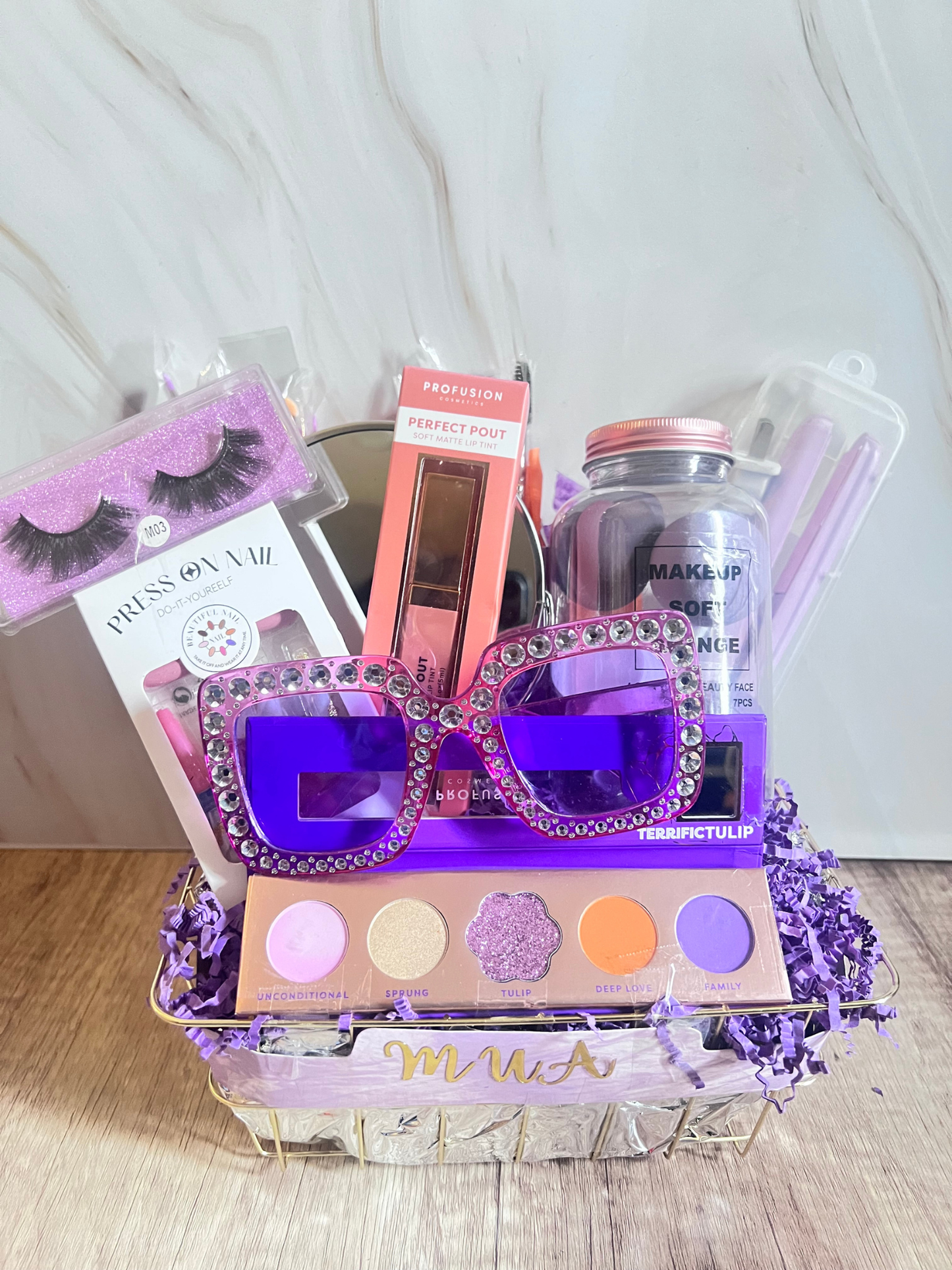 Purple Passion Makeup Lover Gift Basket