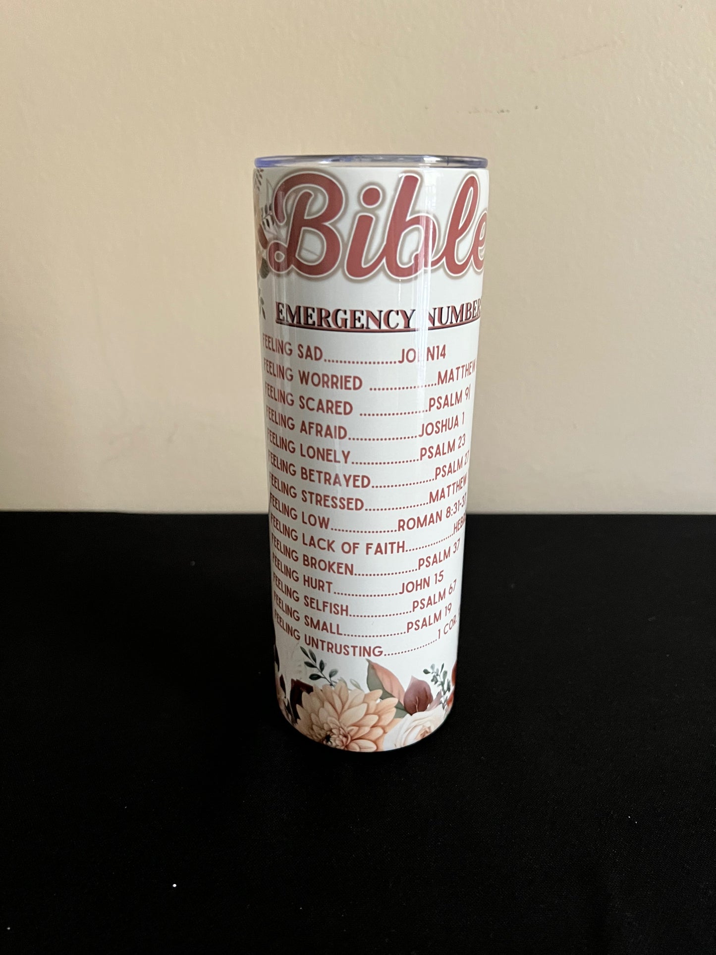 Emergency Bible Verse Tumbler