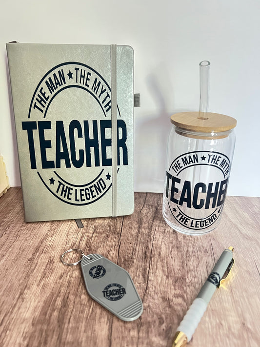The Man, Myth, Teacher Tumbler and Journal Set