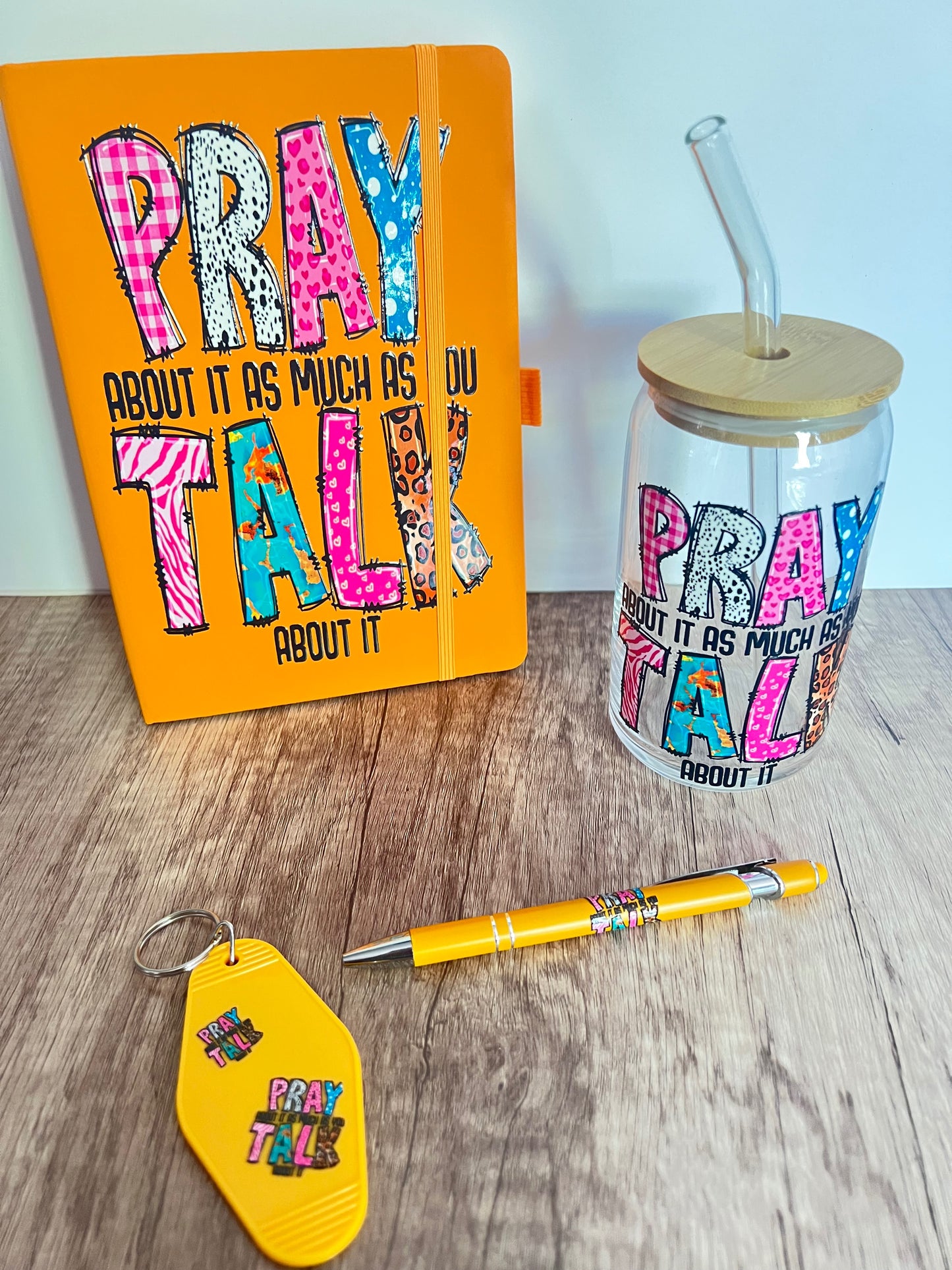 Pray About it....Talk About it Tumbler and Journal Set