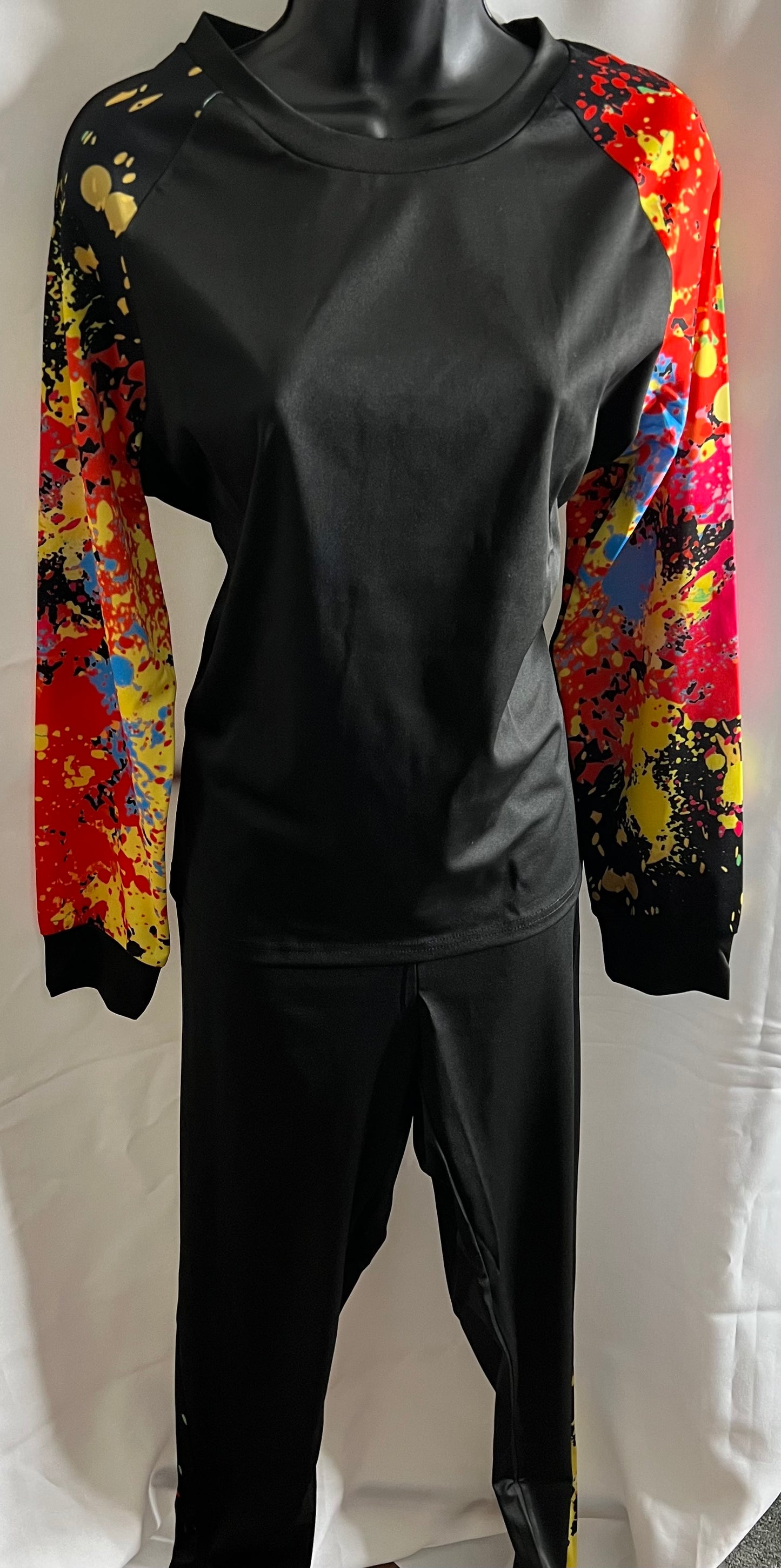 Paint Splatter Two Piece Jogging Suit