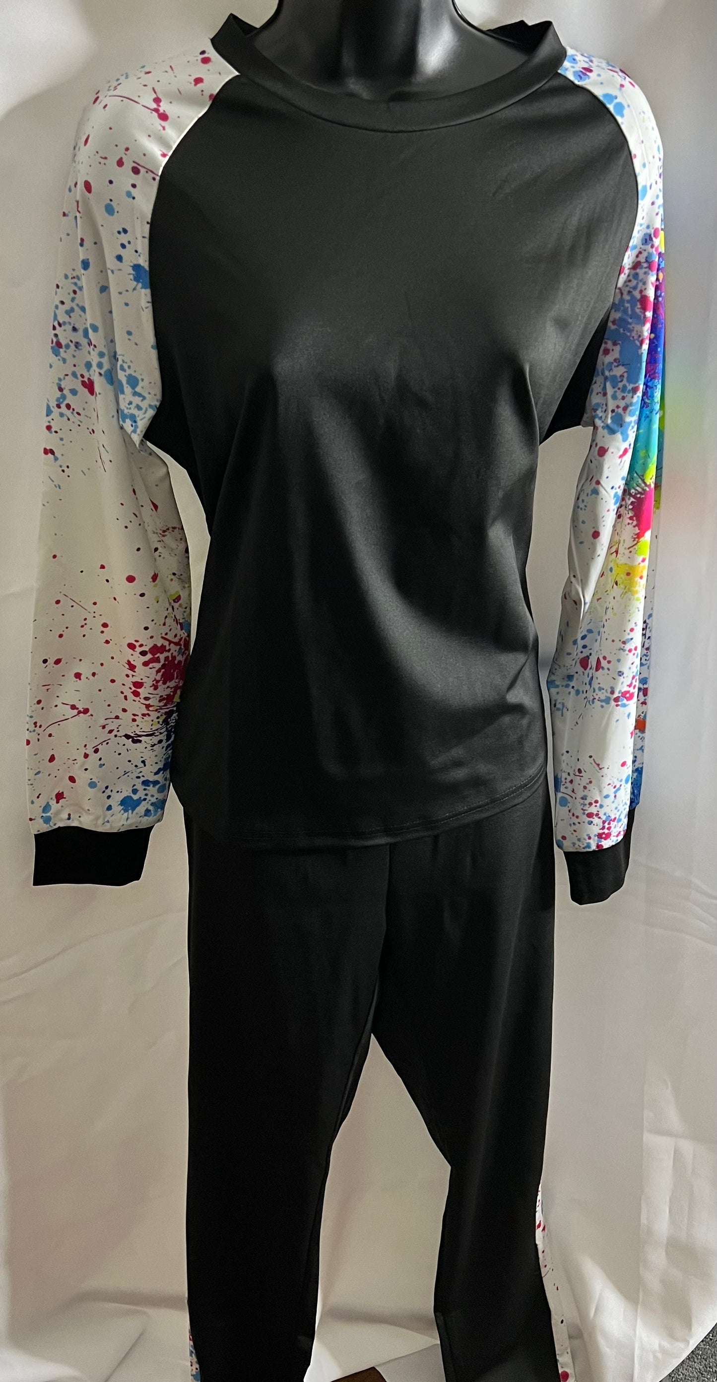 Paint Splatter Two Piece Jogging Suit
