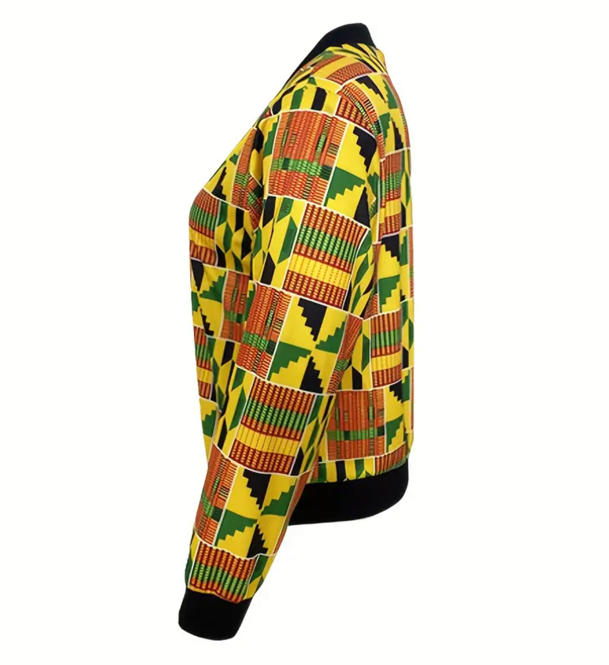 Kente Inspired Bomber Jacket