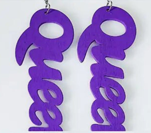 Wooden Queen Earrings