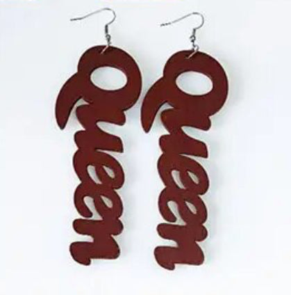 Wooden Queen Earrings
