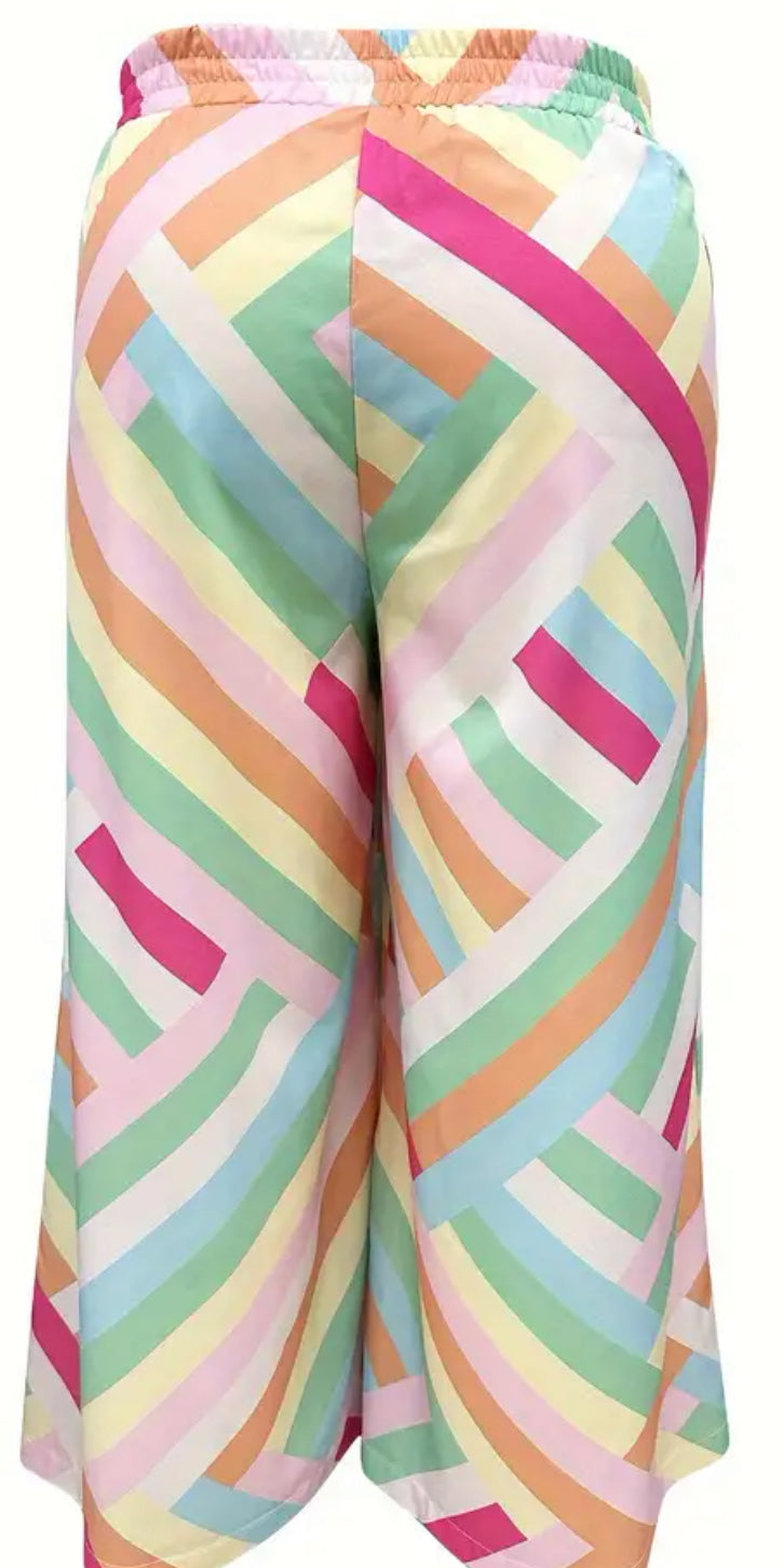 Geo Wide Legged Pants