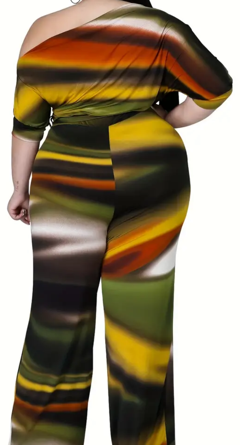 Jewel Tone Off the Shoulder Jumpsuit