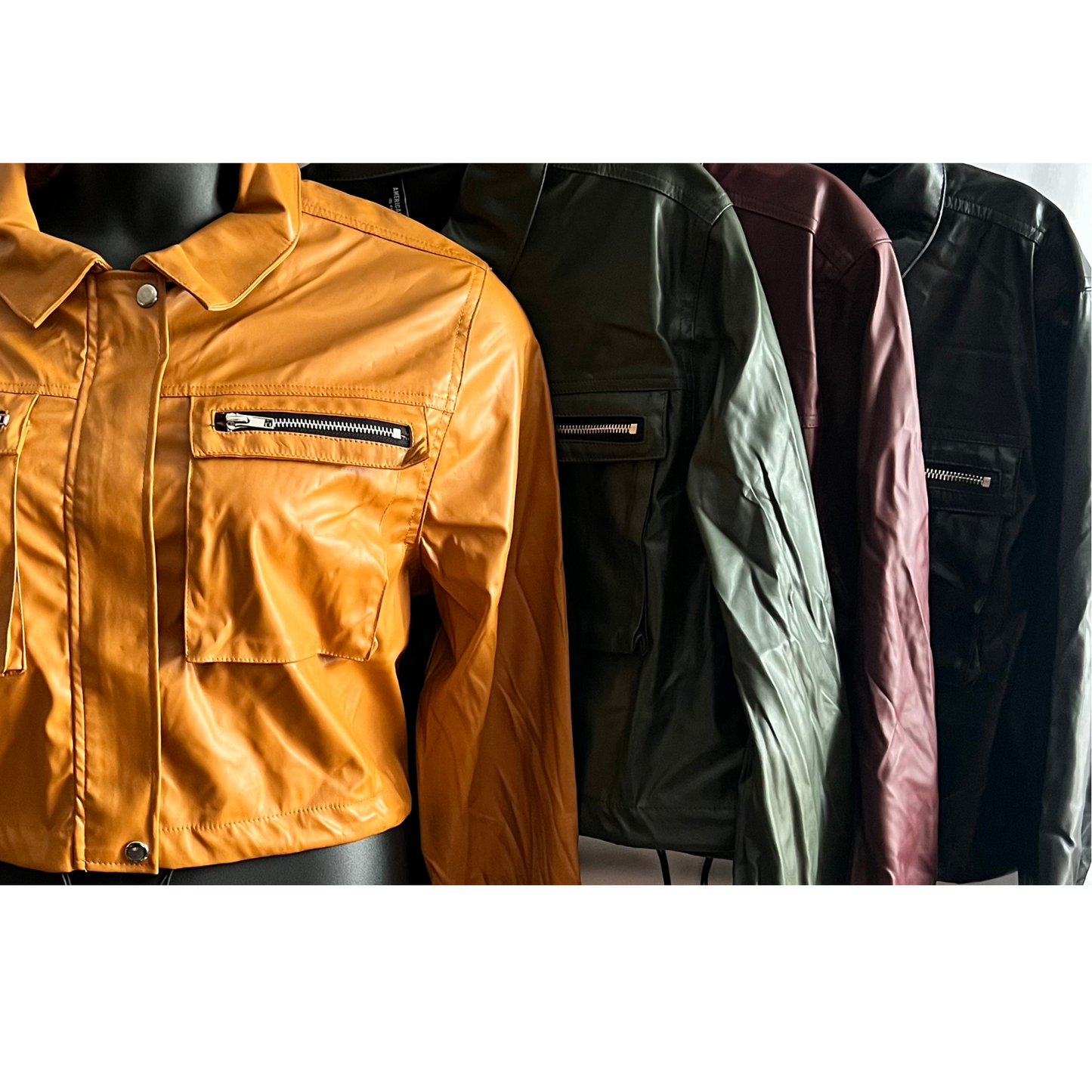 Demi Faux Leather Crop Jacket