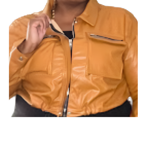 Demi Faux Leather Crop Jacket