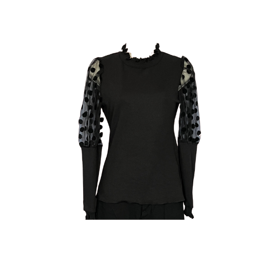 Dottie Sheer Long Sleeve Pull Over Blouse