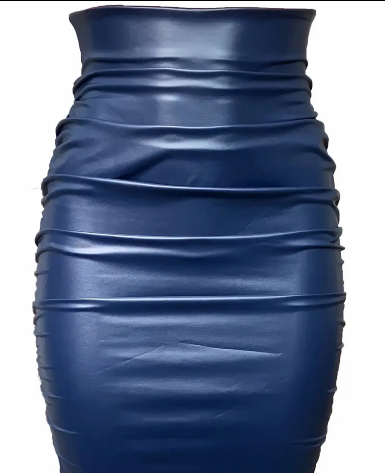Faux Leather Scrunch Skirt