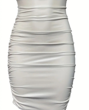 Load image into Gallery viewer, FAUX LEATHER SCRUNCH SKIRT
