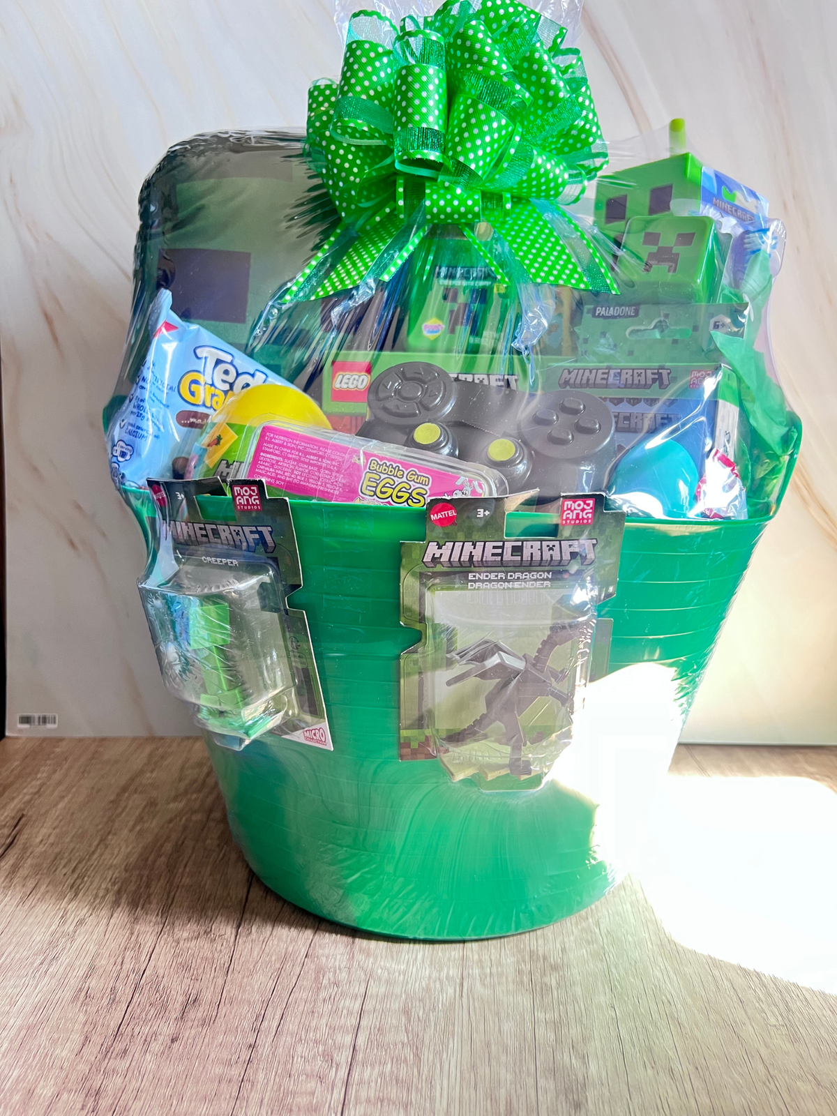 Zombie Block Character Easter Basket