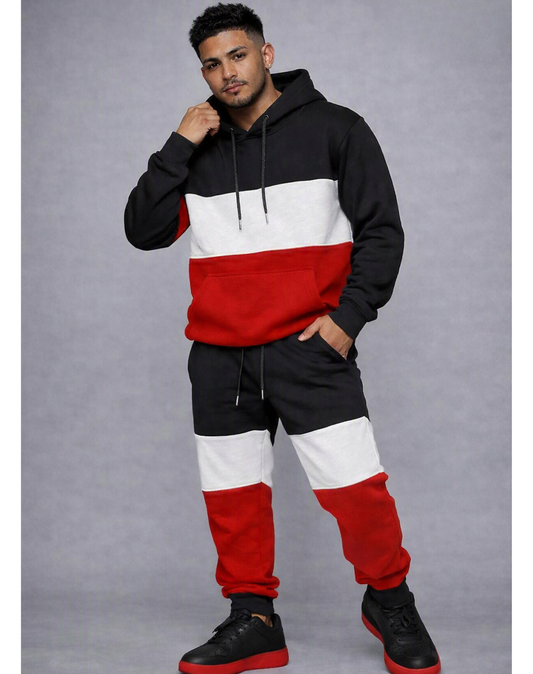 Men's Tri Colored Jogging Suit
