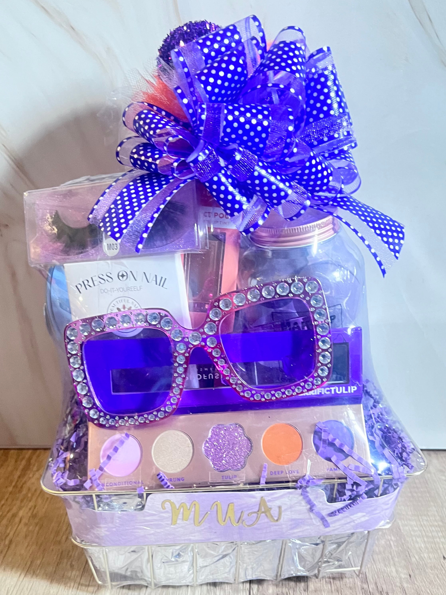 Purple Passion Makeup Lover Gift Basket