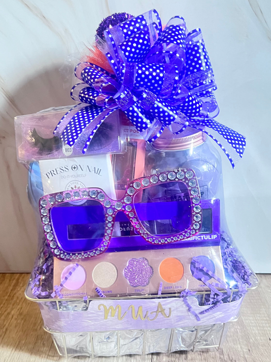 Purple Passion Makeup Lover Gift Basket