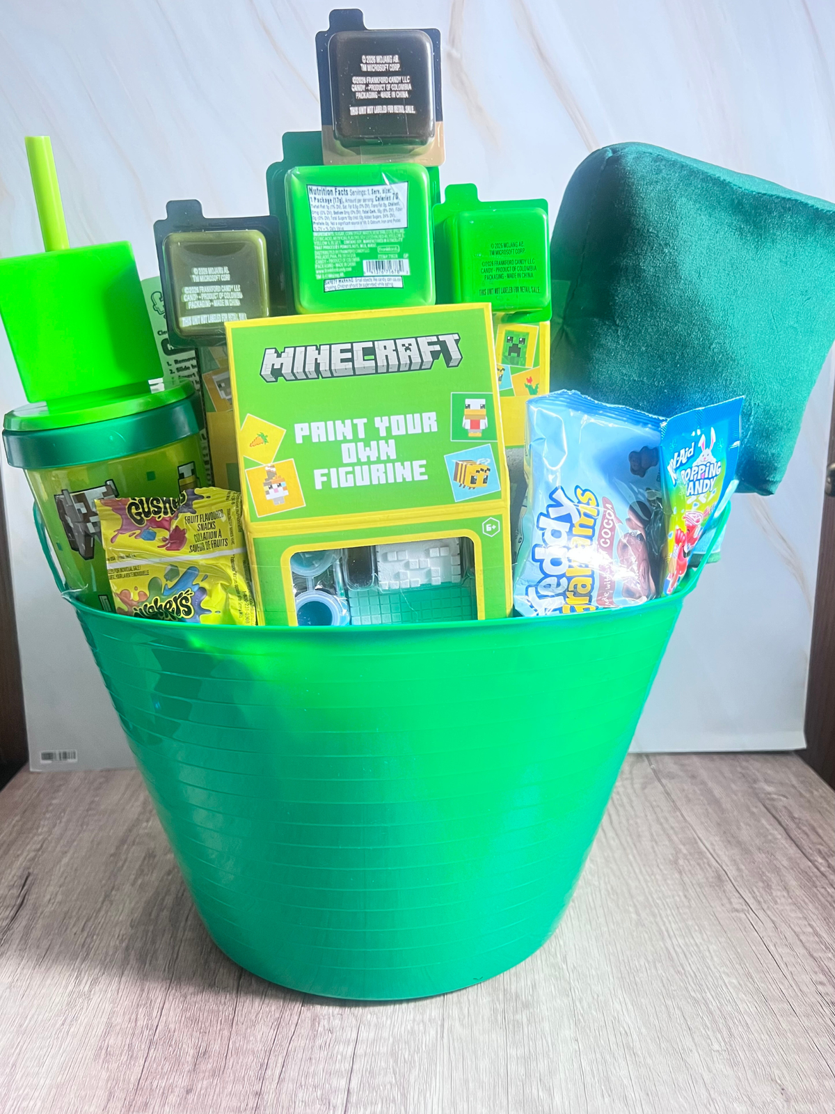 Zombie Block Character Easter Basket