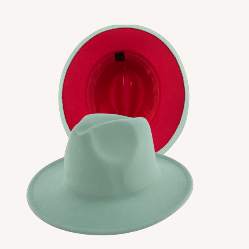 Bossed Up Fedora Mint/Red