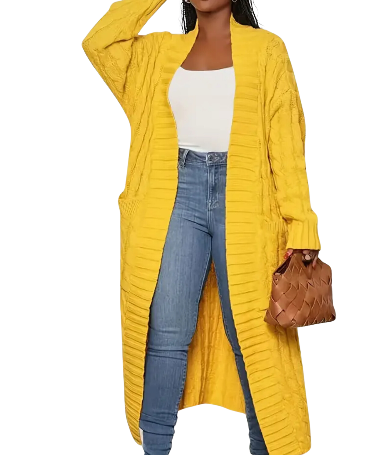 Yellow Knit Cardigan
