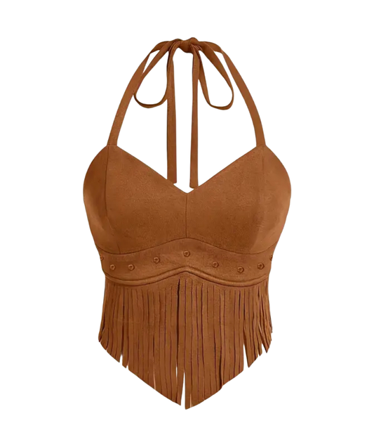 Fringe Halter Top