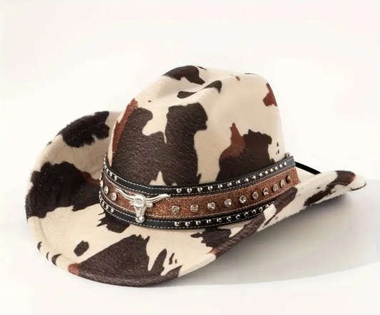 Cow print Western Cowboy Hat