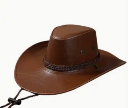 Faux leather Western Hat