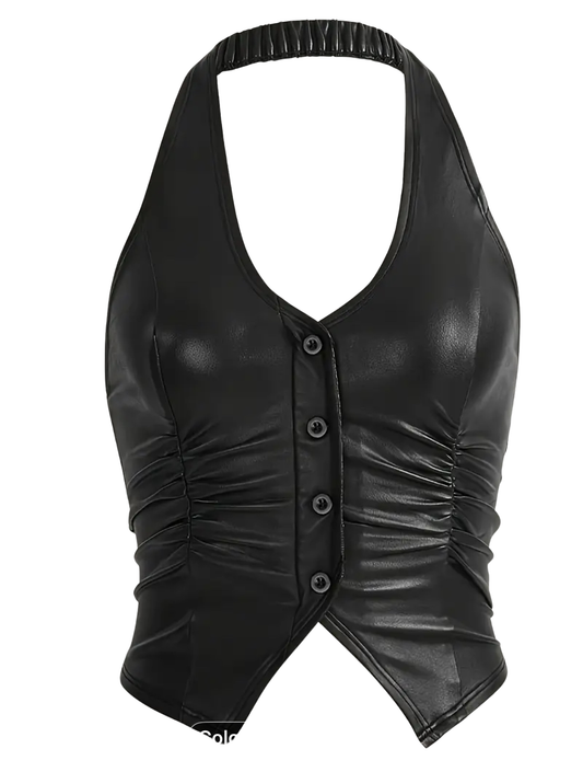 Faux Leather Vest