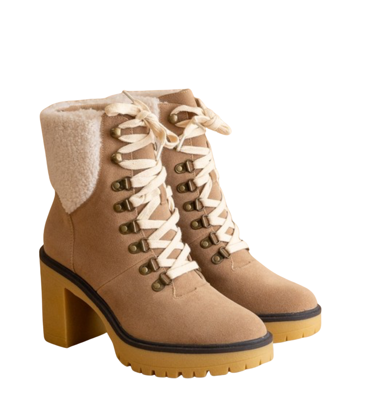 Khaki Shearling Boot