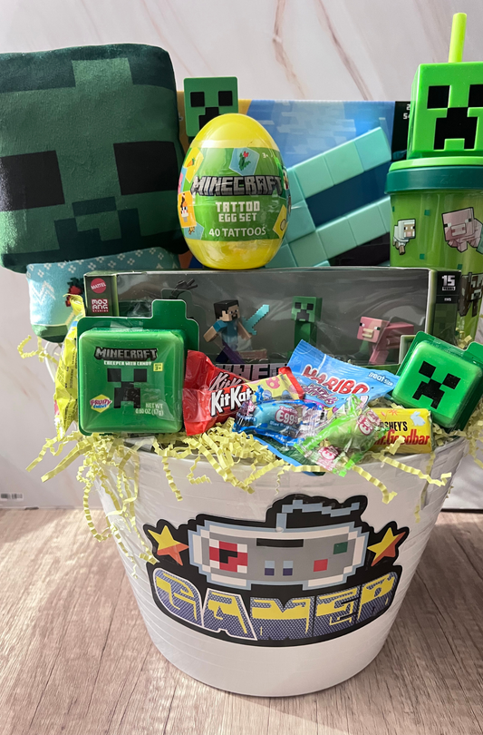 Deluxe Gamer Zombie Easter Basket