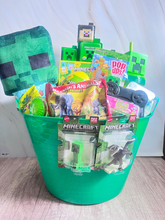 Zombie Block Character Easter Basket