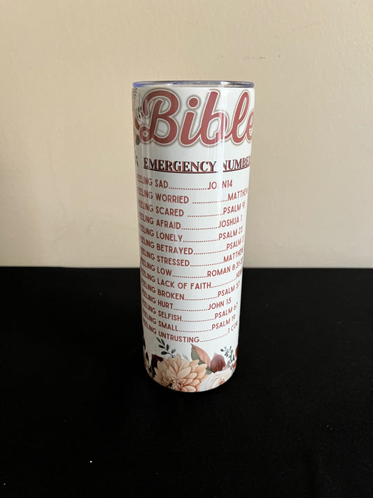 Emergency Bible Verse Tumbler