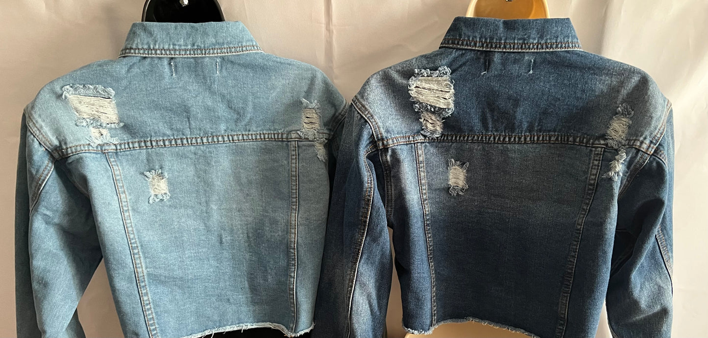 Crop denim jacket