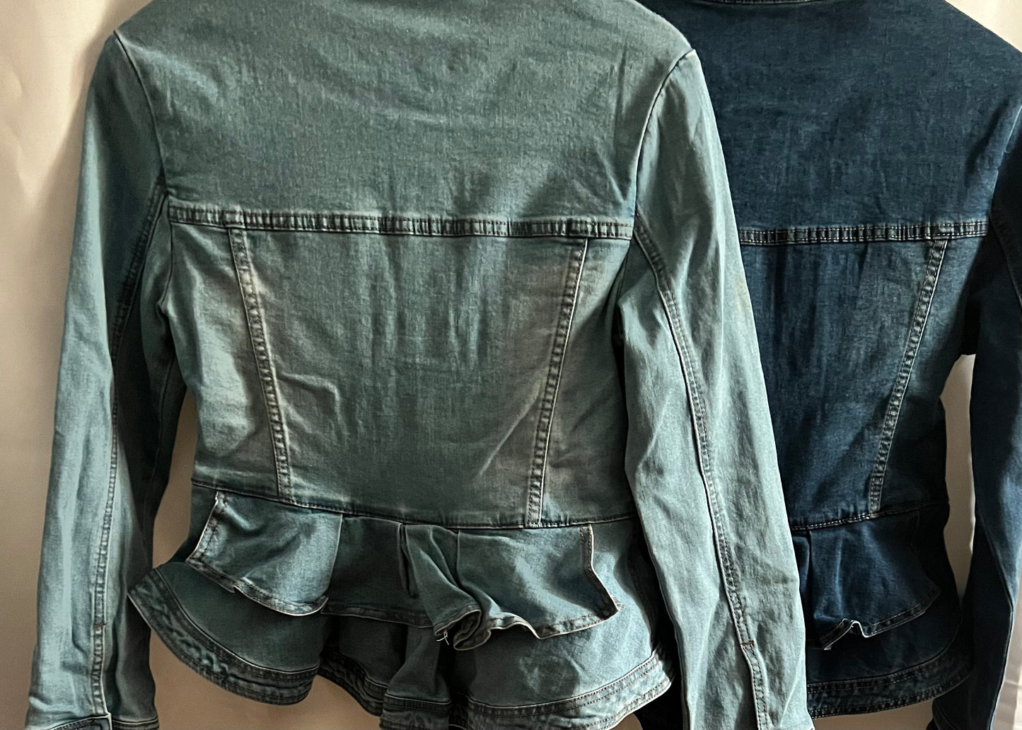 Double Tail Denim Ruffle Jacket