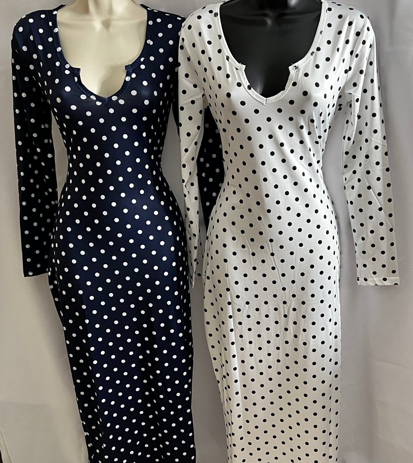 Dotted Vneck Dress