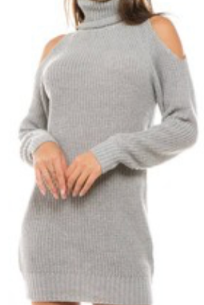 Cold Shoulder Sweater Dress